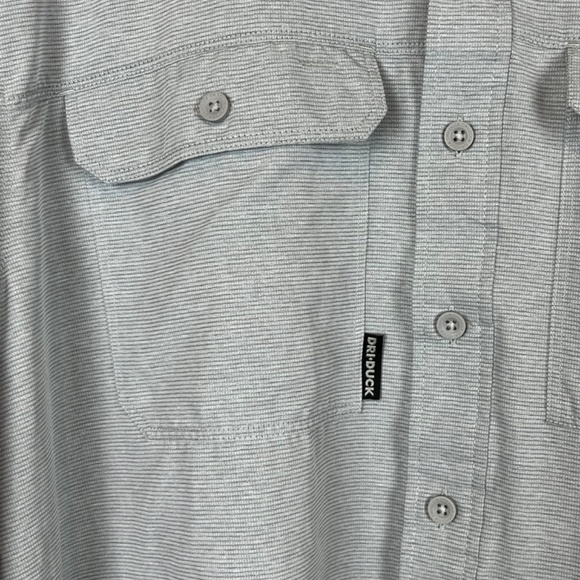 Dri-Duck Gray Chris Kyle Patriotic long sleeve button down shirt; Size XL; EUC - Picture 3 of 10